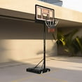 thumbnail image 1 of Dextrus 44" Portable Basketball Hoop with Adjustable Height 4.4-10ft, Built-in Wheels, Collision-Proof Edge, 1 of 6