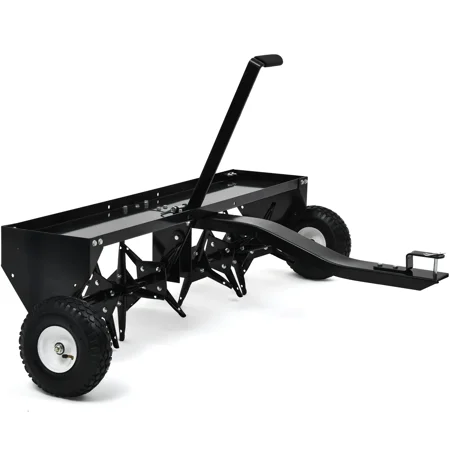 Dextrus 48 in 122CM Tow Plug Lawn Aerator Lawn Spike Aerator Lawn& Garden Steel Heavy Duty
