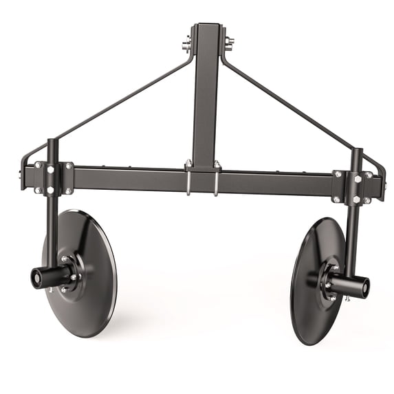 Dextrus 48.7" Adjustable Disc Bedder, Category 1 3 Point Hitch Disc Plow, Heavy Duty Tractor Disc Harrow for Soil Tilling and Garden Bed Making