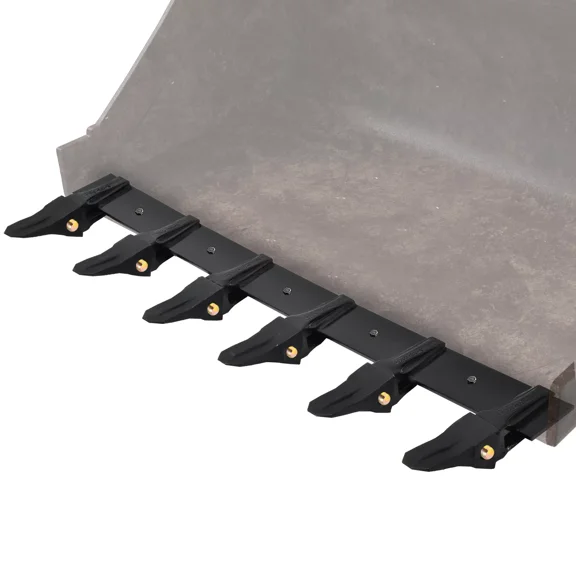 Dextrus 48" Bucket Tooth Kit for Loader Tractor Bolt On Design for Bucket Protection