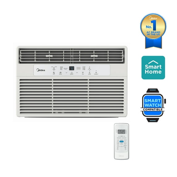 Midea 12,000 BTU 115V Smart Window AC with ComfortSense Remote – MAW12S1WWT