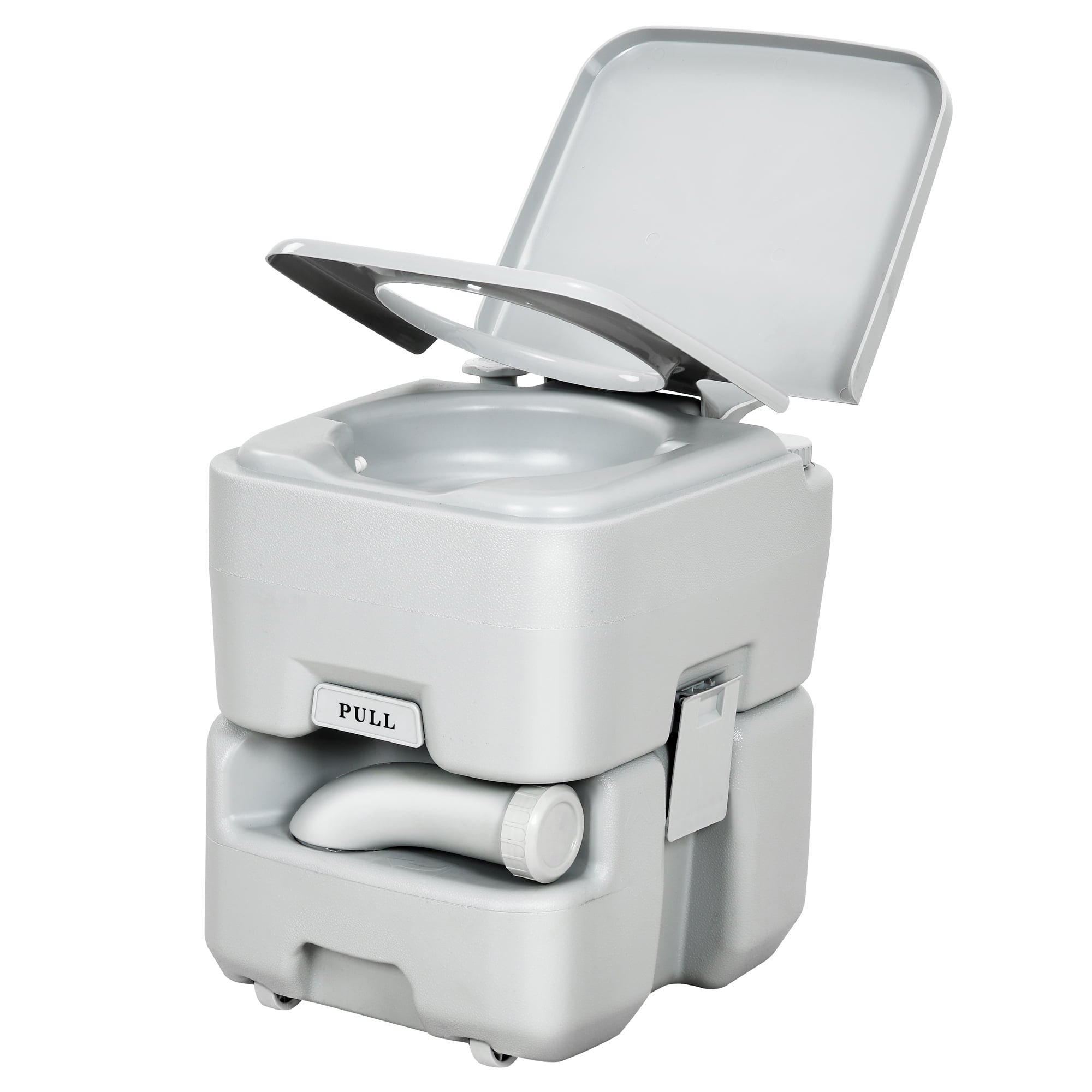 Dextrus 5.3 Gallon Portable Toilet,  Travel RV Potty With Double Outlet Water Spout Detachable Water Tank