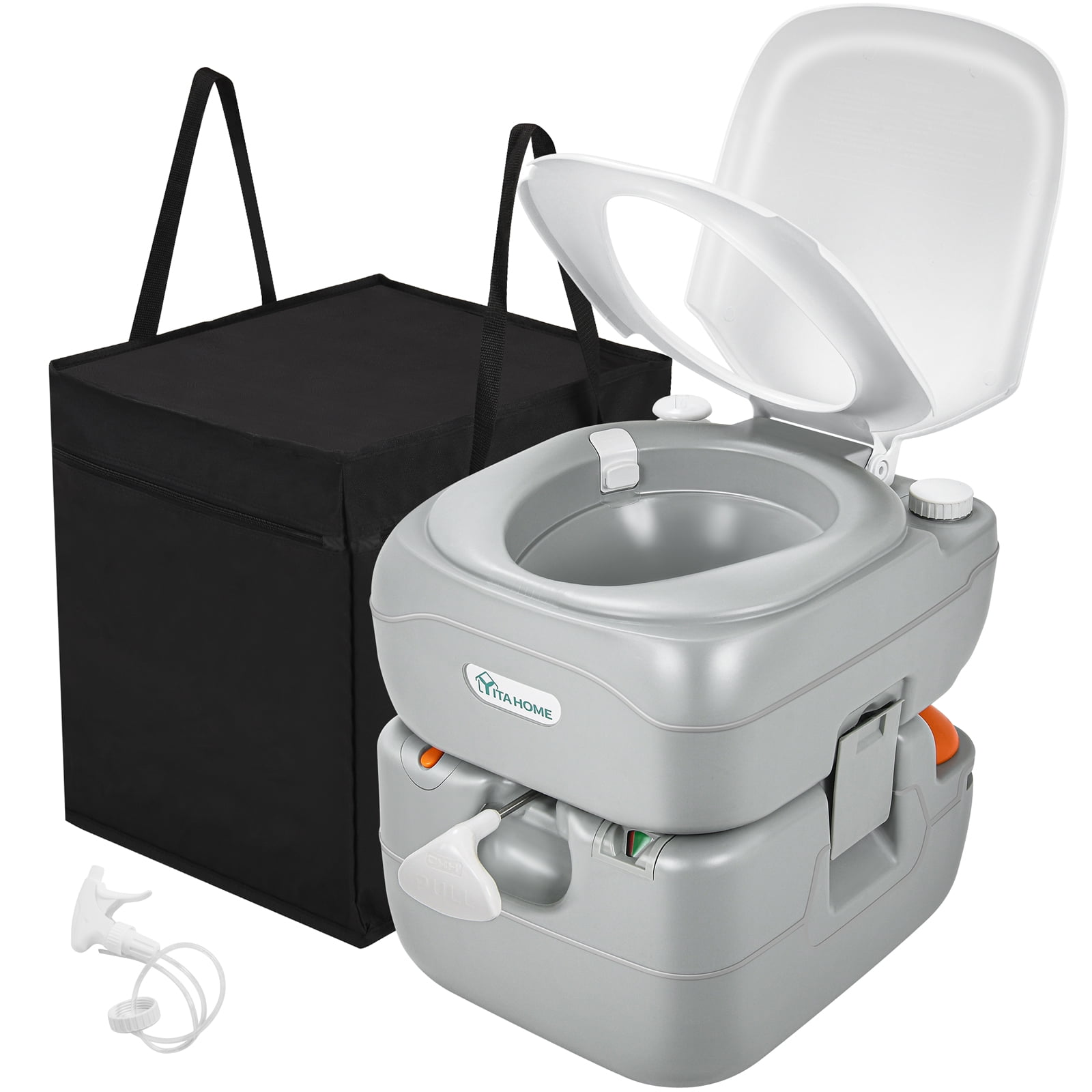 Dextrus 5.8 Gallon Portable RV Toilet, Camping Porta Potty with Carry