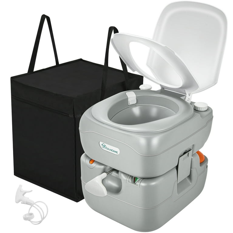 YITAHOME 5.8 Gallon Portable Toilet Camping Porta Potty with Carry Bag and Hand Sprayer
