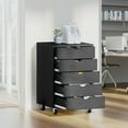 Dextrus 5Drawer Wooden File Chest Mobile Organizer Office