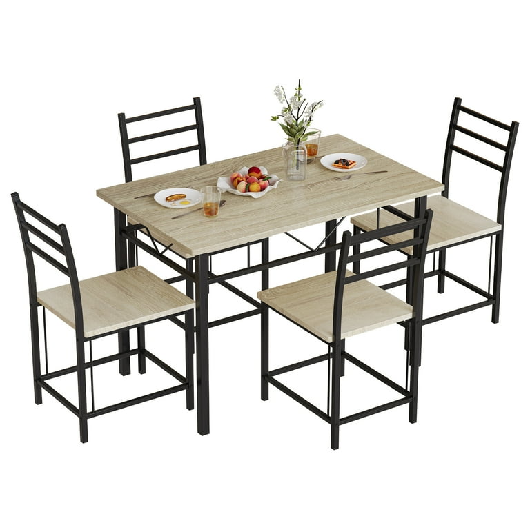 Dextrus Piece Dining Set, Wood Metal 42