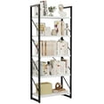 thumbnail image 1 of Dextrus 5-Tier Ladder Freestanding Bookshelf, Industrial with Open Storage,  White & Black, 1 of 11