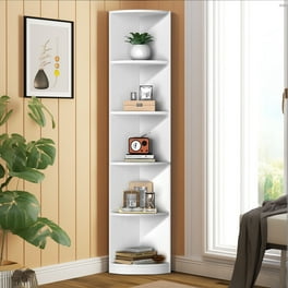 Dextrus 70.8 Corner Shelf 5 Tier Corner Bookshelf and Bookcase Modern Open Free Standing Shelving Unit Wooden Display Rack Storage Shelves for Bedroom Living Room Home Office Black Walmart