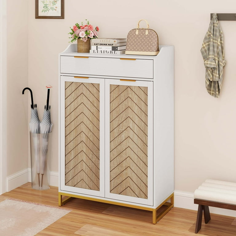 Dextrus 5-Tier Shoe Cabinet with Drawer, Large Capacity Shoe