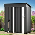 Dextrus 5 x 3FT Outdoor Storage Shed,Sturdy Metal Tool Sheds with