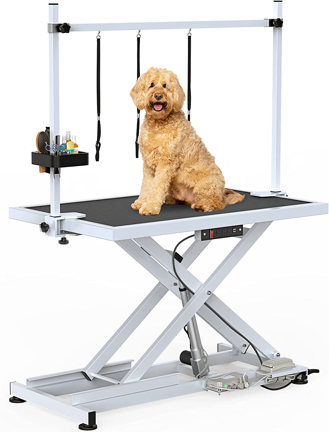 Dextrus Electric Lift Dog Grooming Table Heavy Duty for Large Dogs Adjustable Arm Anti Slip Tool Organizer 50 Walmart