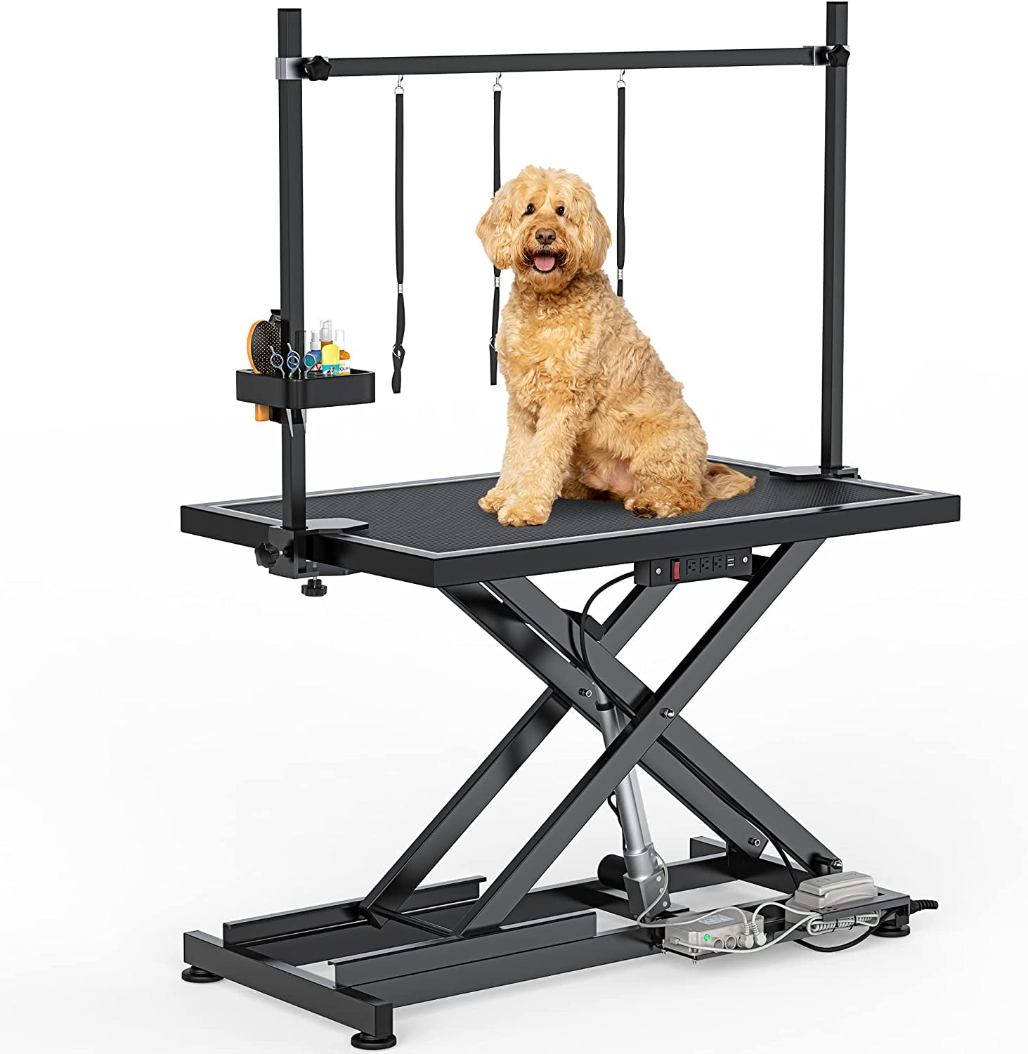 Tall dog grooming on sale table