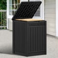 thumbnail image 1 of Dextrus 51 Gallon Outdoor Resin Storage Deck Box with Lockable Secure Waterproof ,Black, 1 of 5