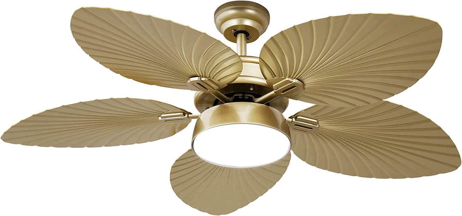Dextrus 52 Inch Tropical Ceiling Fans with Light and Remote, Fan Light