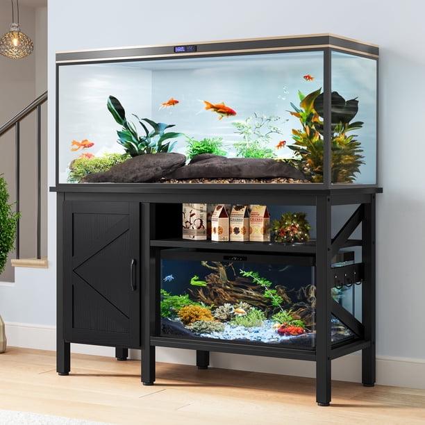 Dextrus 55-75 Gallon Heavy Duty Metal Fish Tank Stand with Storage