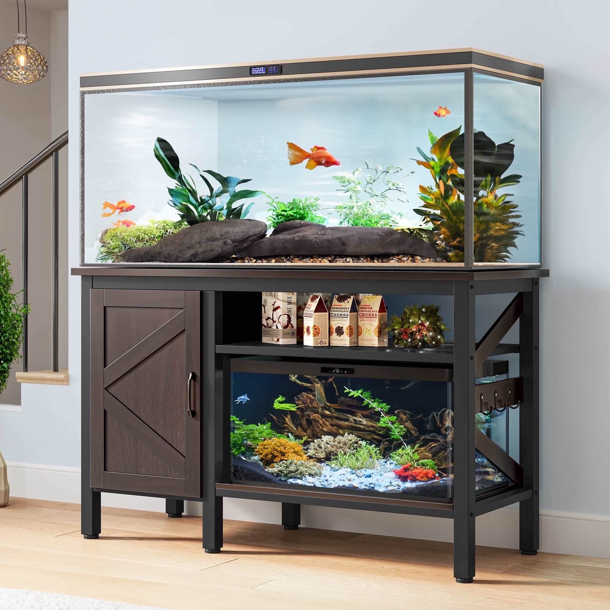 Dextrus 55-75 Gallon Large Aquarium Stand,Heavy Duty Metal Fish