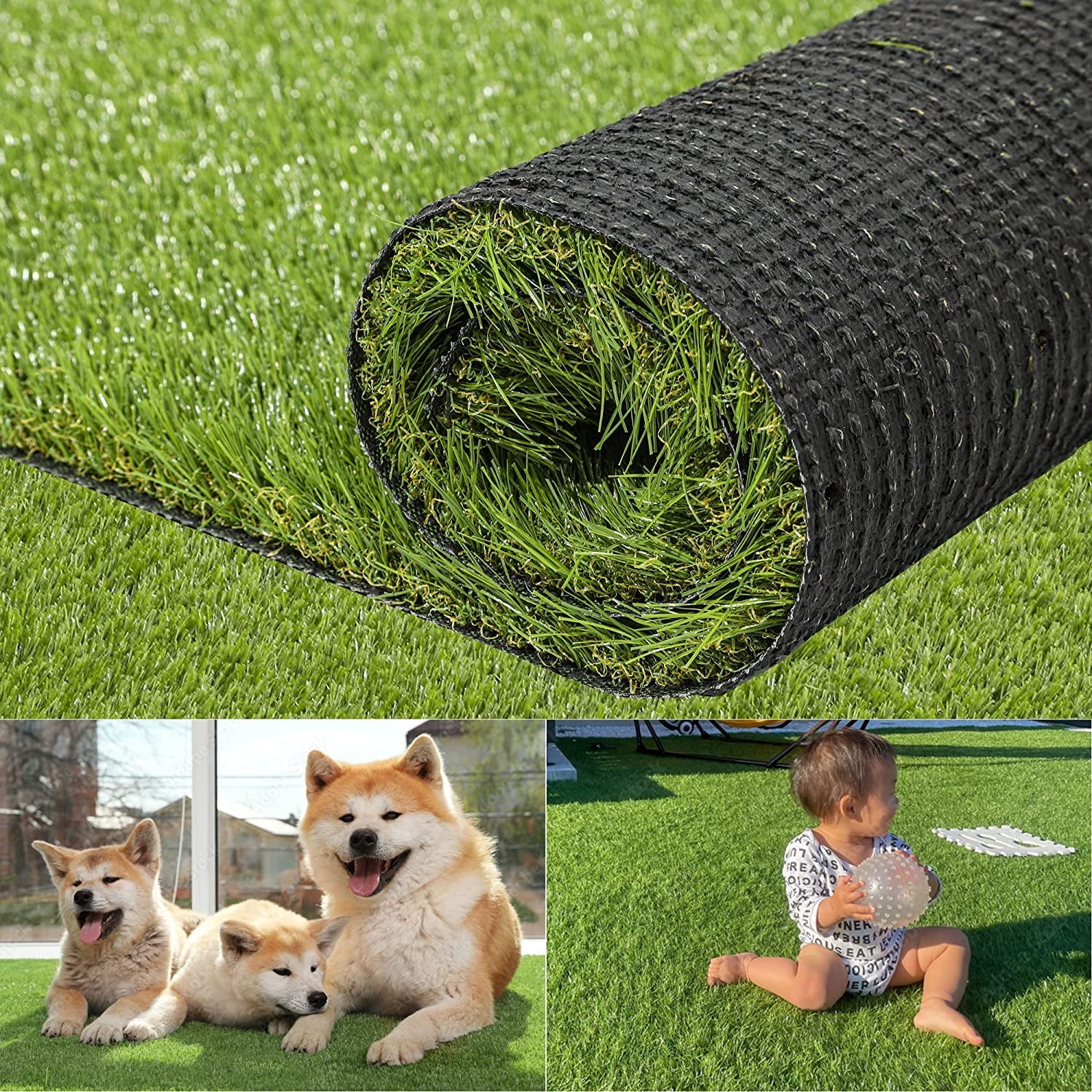 Outdoor Fake Grass For Dogs Balcony Dextrus 5x3FT Artificial Grass