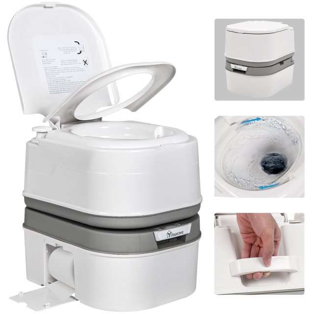 Dextrus 6.34 Gallon Portable toilet, RV Porta Potty, outdoor camper