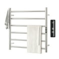 thumbnail image 1 of Dextrus 6 Bars Heated Towel Rack, Electric Towel Heater Warmer w/ Timer, Wall-Mounted Plug-in Bath Towel Warmer for Bathroom, Stainless Steel, Silver, 1 of 7