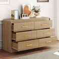 thumbnail image 1 of Dextrus 6-Drawer Dresser, Wood Chest of Drawers with Metal Handles, Bedside Night Stand for Bedroom, Wood, 1 of 10