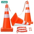 thumbnail interactive-video image 1 of 28" PVC Traffic Cones With Reflective Collar – New With Defects (Local Pickup Only) – Electriduct TC-ED-28RB-X 1 of 4