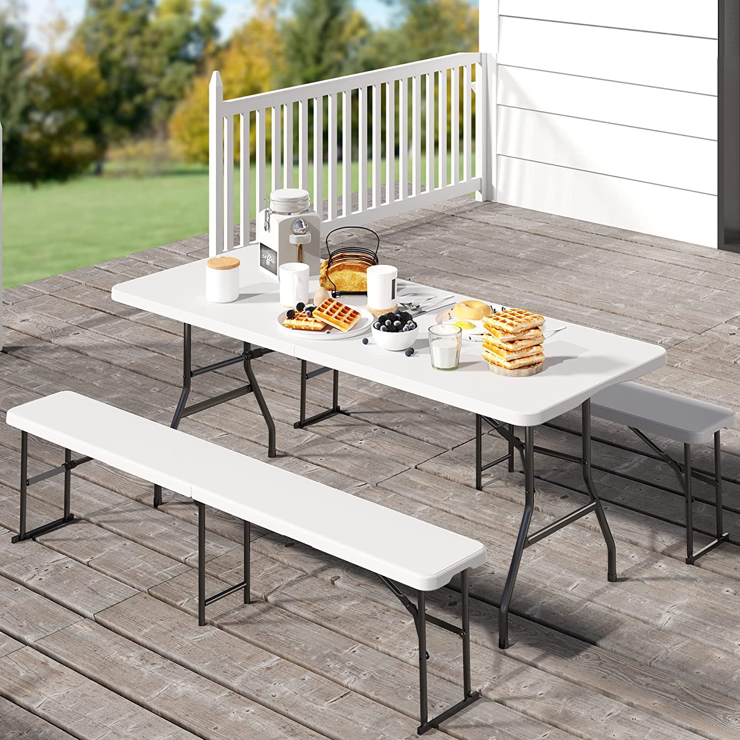 Portable bench online table