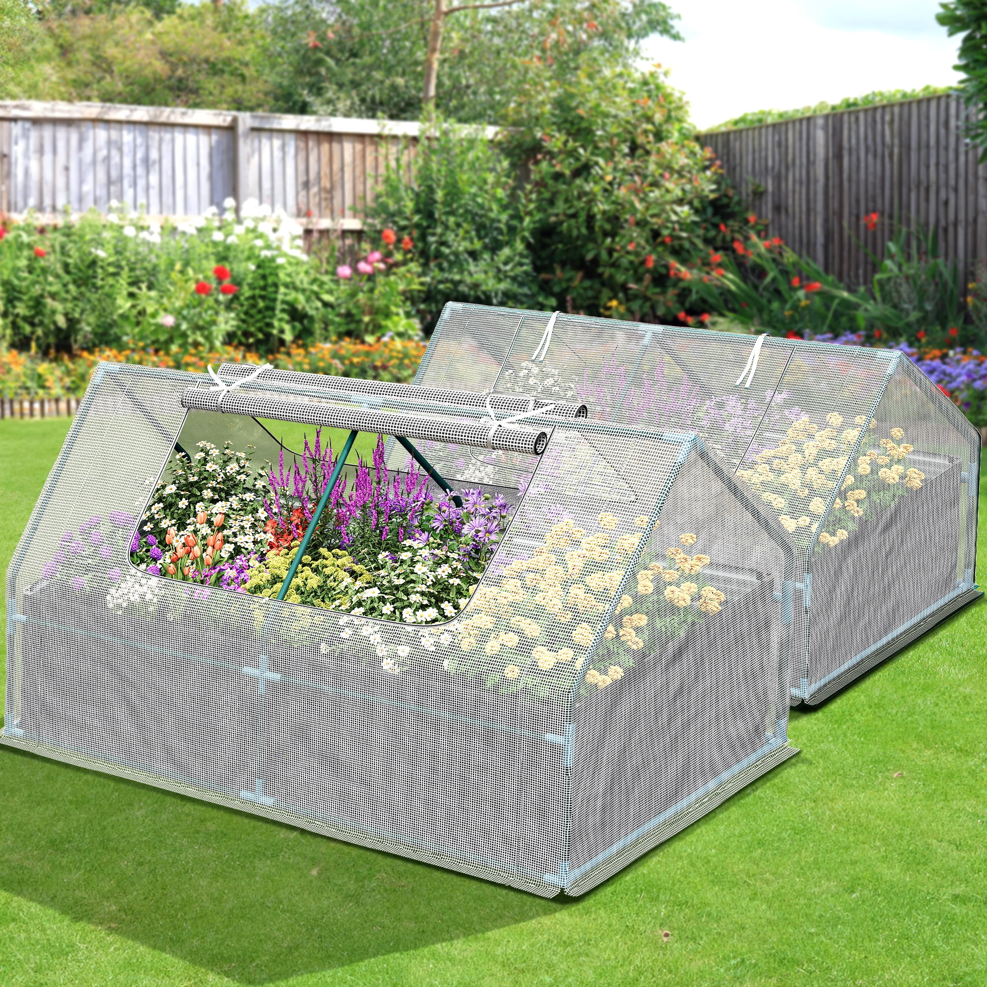 全巻セット *Flower garden* Dextrus Extra Large Raised Garden Bed with Mini Greenhouse