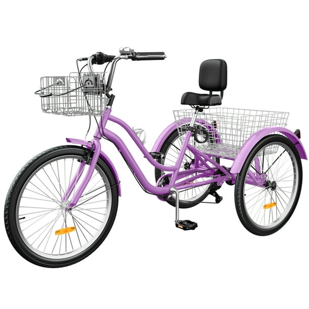Dextrus 7-Speed 24-Inch Tricycle, 3-Wheel Adult Cruiser Bike, Low