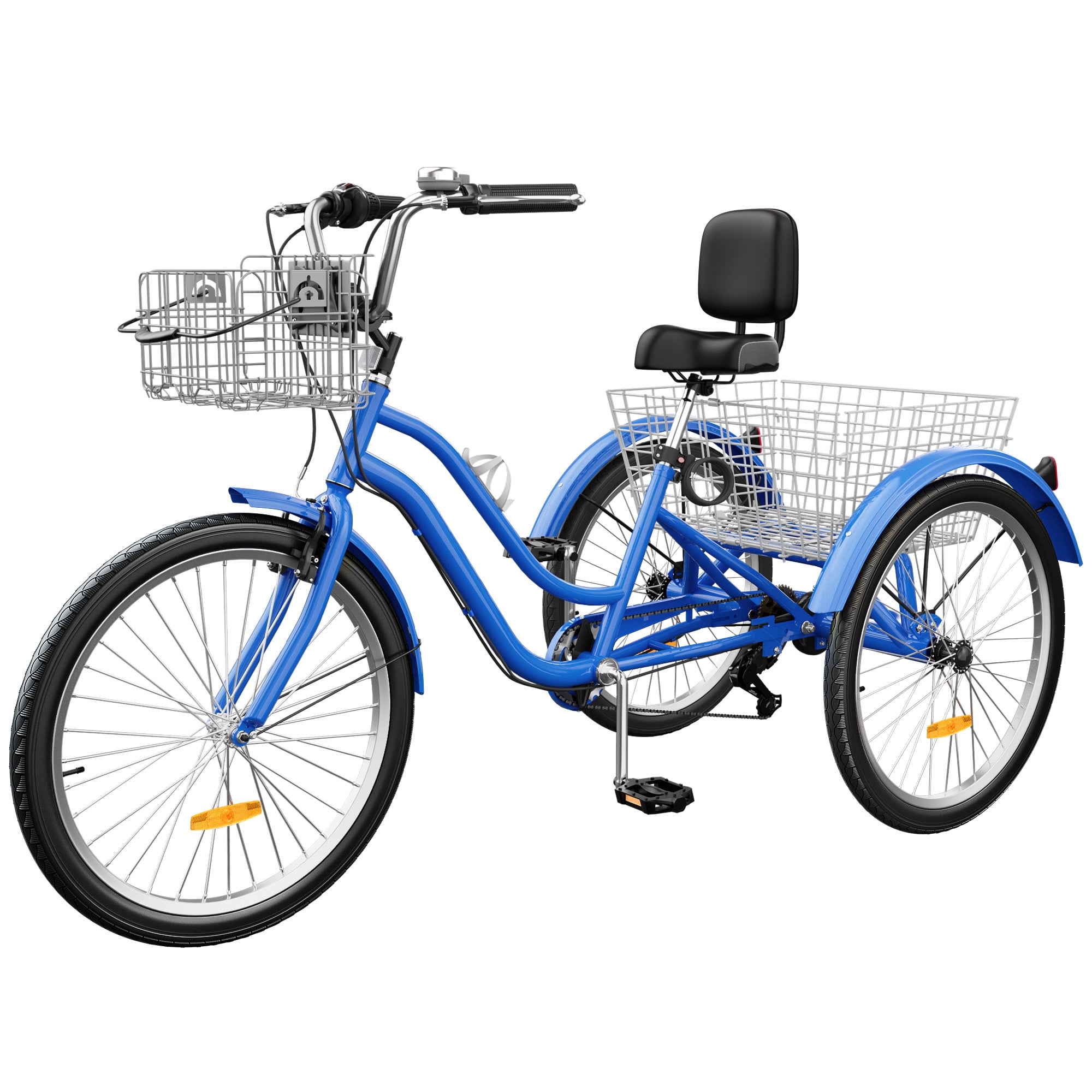 Dextrus 7-Speed 26-Inch Tricycle, 3-Wheel Adult Cruiser Bike, Low Step ...