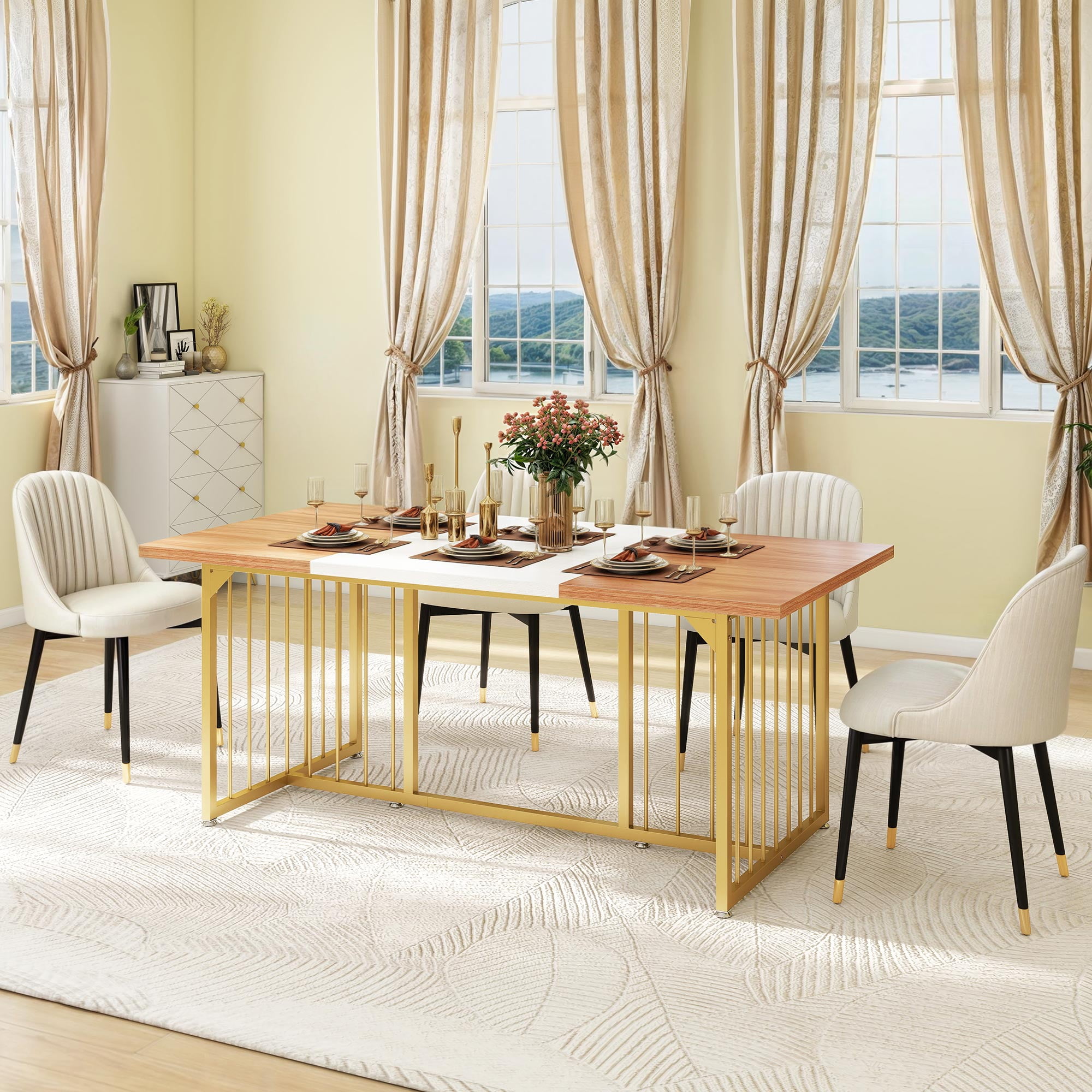 Elegant farmhouse dining room discount