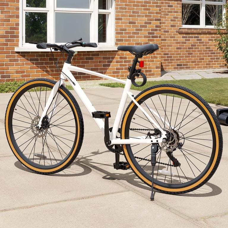 Dextrus 700C Hybrid Bike, 28 Inch Wheels, 7 Speeds Aluminum 