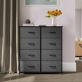 thumbnail image 1 of Dextrus 8 Drawers Bins Organizer Tower Dresser, Black Gray, 1 of 8