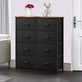 thumbnail image 1 of DEXTRUS 8 Drawers Fabric Storage Dressers for Adult for Living Room, Bedroom, Black/Rustic Brown, 1 of 5
