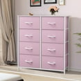 thumbnail image 1 of DEXTRUS 8 Drawers Dresser Chest of Drawers for Adult for Bedroom Fabric Storage Dressers for Living Room Bedroom Pink, 1 of 5