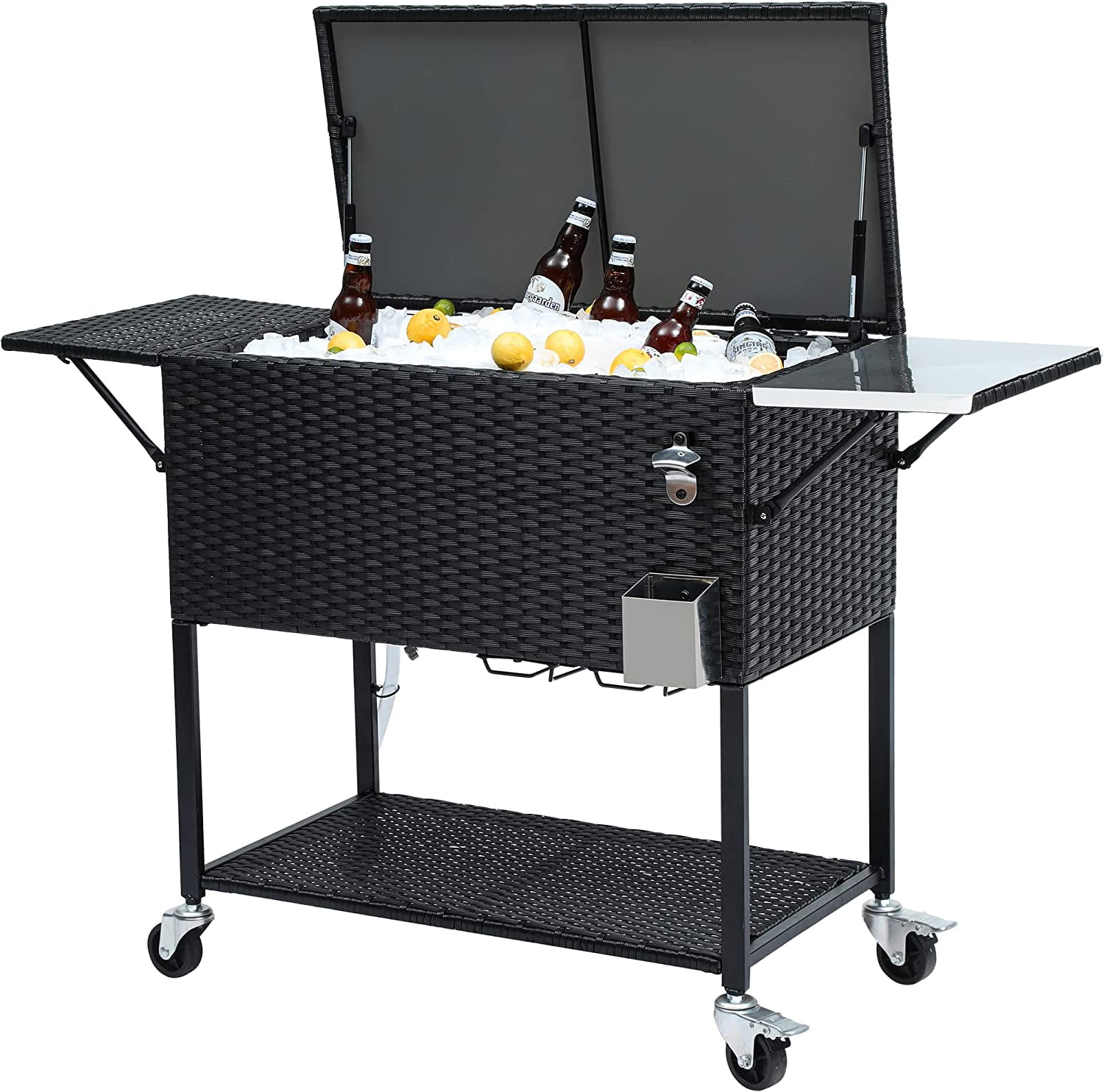 Hieleras Para Fiestas Patio Beverage Cooler Giantex 80 Quart Cart ...