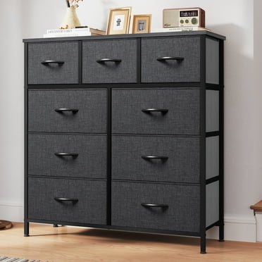 Dextrus 9 Drawer Dresser ,Fabric Storage Dressers for Versatile Storage in Living Rooms, Bedroom,and Closets with a Solid Steel Frame and Easy Pull Bins