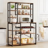 Walsunny 6 Tier Bakers Rack with Power Outlet, Industrial Kitchen ...