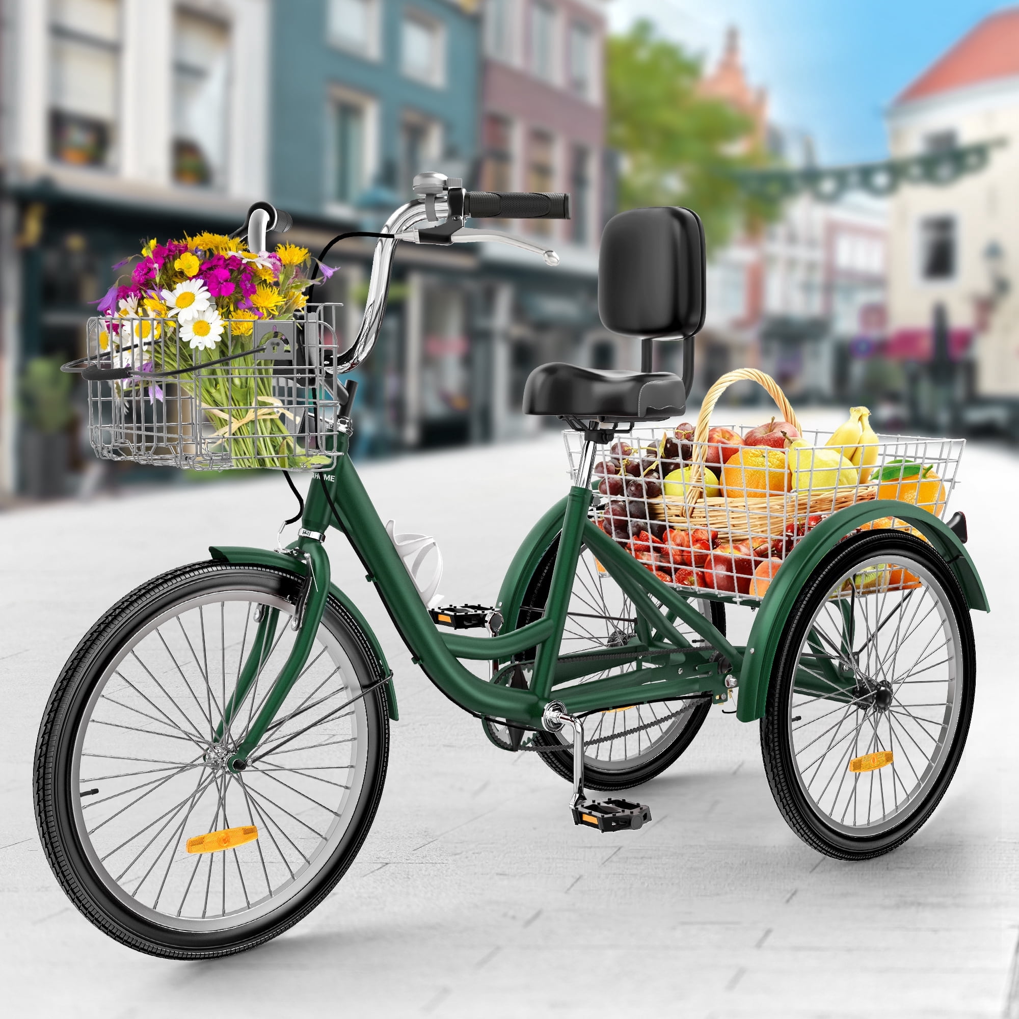 Tricycle Pour Adulte 26 Pouces 6 Vitesses Avec Panier - Neuf, Marque SENDERPICK