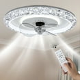 thumbnail image 1 of Dextrus Ceiling Fan with Lights, App Control and Timer, Ultra-Quiet 6-Speed Operation, Modern Flush Mount Design for Year-Round Comfort, Perfect for Bedroom, Living Room, Kitchen - Crystal White, 1 of 5