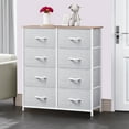 thumbnail image 1 of DEXTRUS 8-Drawer Fabric Dresser with Wood Top & Metal Frame for Adults & Teens, Light Gray, 1 of 6