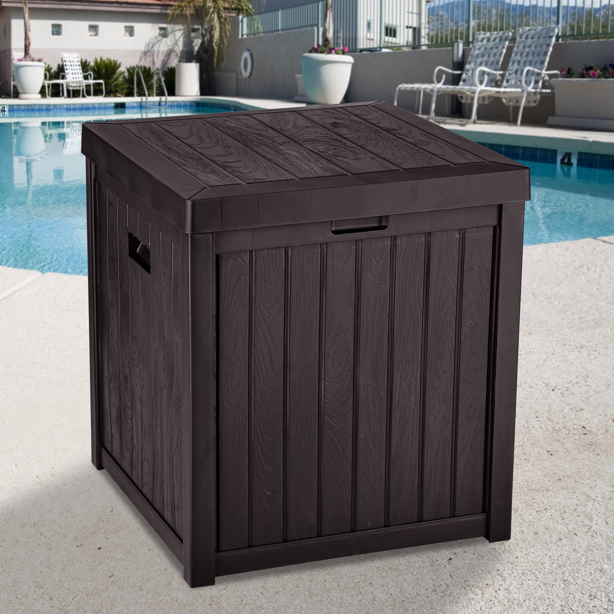 Dextrus Deck Box 51 Gallon Medium Deck Box,Outdoor Storage Container
