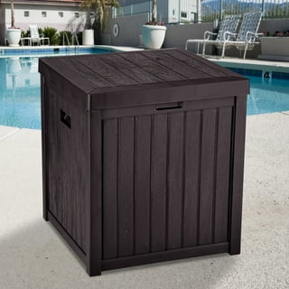 Pure Garden Outdoor Storage Box, 50-Gallon, Black