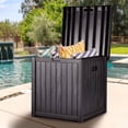 thumbnail image 1 of Dextrus Deck Box 51 Gallon Medium Deck Box,Outdoor Storage Container for Patio Cushions,Pool Supplies,Garden Tools,Weather, Resistant,Resin (Brown), 1 of 5