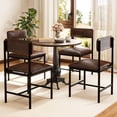 thumbnail image 1 of Dextrus Dining Chairs Set of 4, Modern Upholstered Dining Room Chairs, Kitchen Chairs with Metal Legs, Dining Side Chairs for Home Kitchen Living Room, Brown, 1 of 8