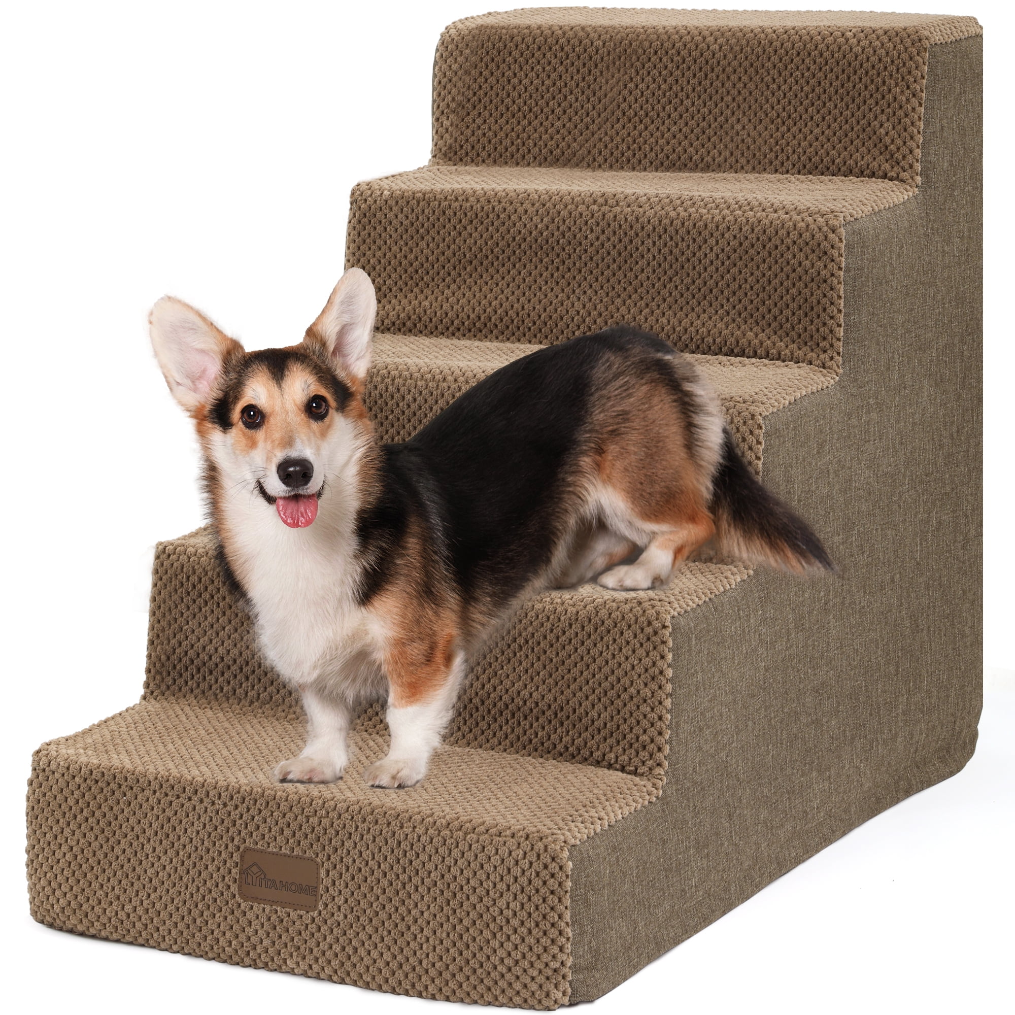 Dextrus Dog Stairs, Pet Stairs for Small Dog, Pet Steps for Bed and