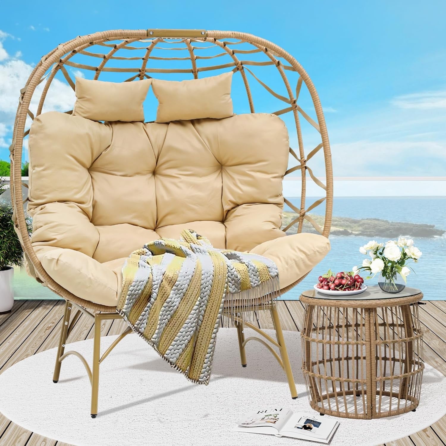 egg chair set of 2