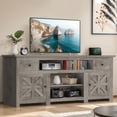 thumbnail image 1 of Dextrus Entertainment Hub, 70-Inch Farmhouse TV Console with Power Integration and Customizable Storage, Suitable for up to 80-Inch TVs, Gray, 1 of 6