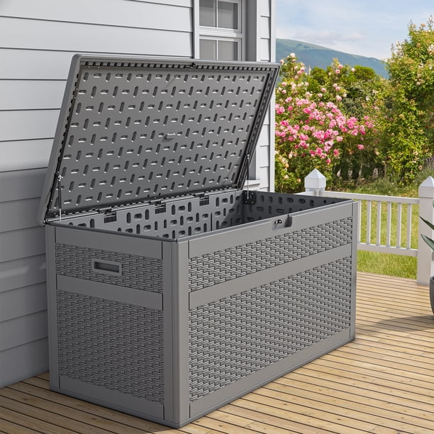 Dextrus 230 Gallon Outdoor Storage Deck Box, Extra-Large Yard Container ...