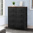 thumbnail image 1 of DEXTRUS Fabric Dresser with 8 Drawers for Bedroom for Adult, Black or Rustic Brown, 1 of 8