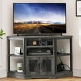 thumbnail image 1 of Dextrus Farmhouse Corner TV Stand for TVs up to 55 inch with Power Outlet, Wood Entertainment Center, TV Media Console with Storag, Gray, 1 of 7